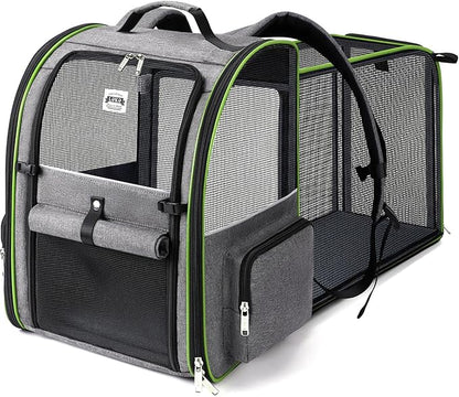 Lekebobor Large Cat Backpack Carrier Expandable Pet Carrier Backpack by LEKEBOBOR