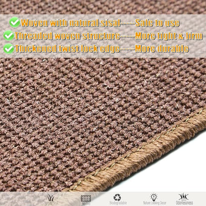 Cat Scratching Mat, 23.6 x 15.7inch Sisal Cat Scratchers - Image 3
