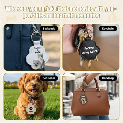 Personalized Dog Hair Keychain Pet Fur Keepsake Pet Memorial Cute Storage - Image 7