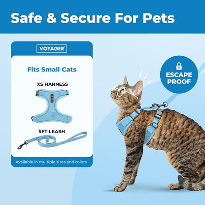 Voyager Escape-Proof Step-in Lock Cat Harness & 5ft Neoprene-Handle Leash Set - Image 2