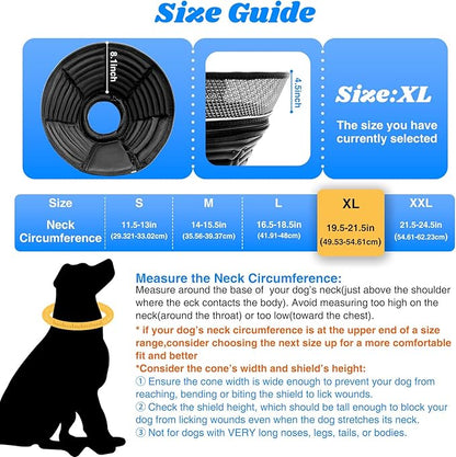 Inflatable Dog Cone for Dogs After Surgery, Soft Adjustable Elizabethan Collar - Image 2