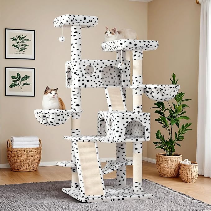 WEEWAY Cat Tree Tower for Indoor Cats, Stand House Condo Cave, Sisal Scratching by WEEWAY
