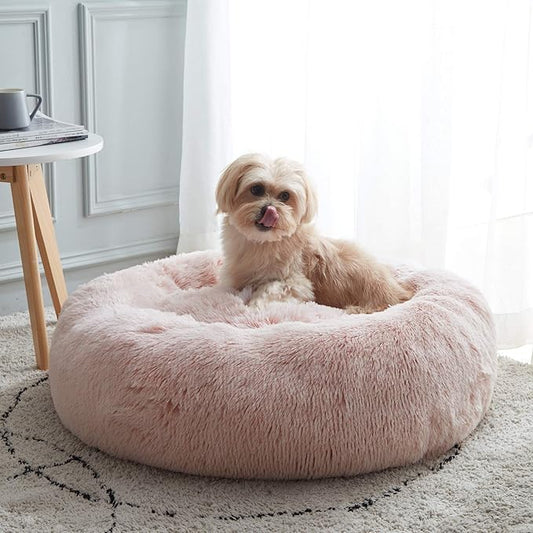 WESTERN HOME WH Calming Dog & Cat Bed, Anti-Anxiety Donut Cuddler Warming Cozy by WESTERNHOME