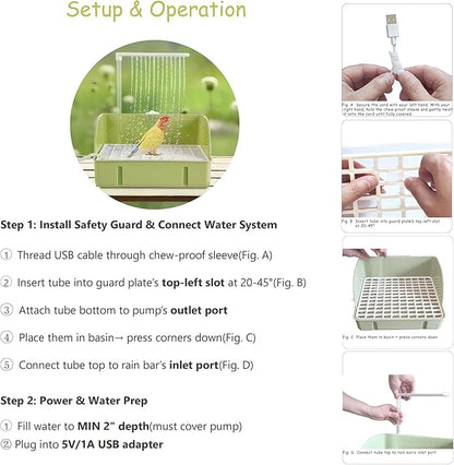 Bird Bath, Automatic Parrot Shower Bath - Image 7