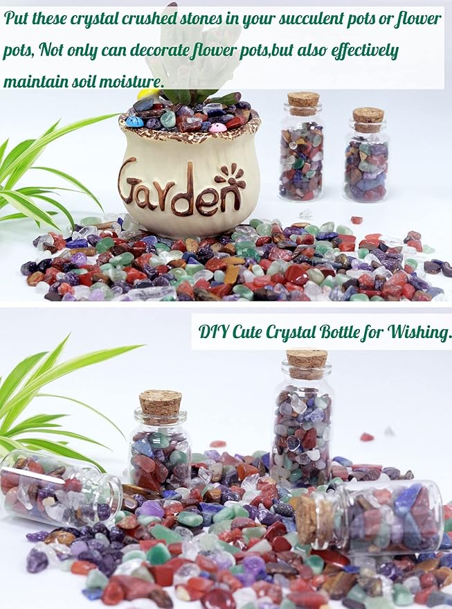 1lb 7 Chakra Aquarium Gravel Rocks Natural Tumbled Healing Crystal Chips Bulk - Image 4