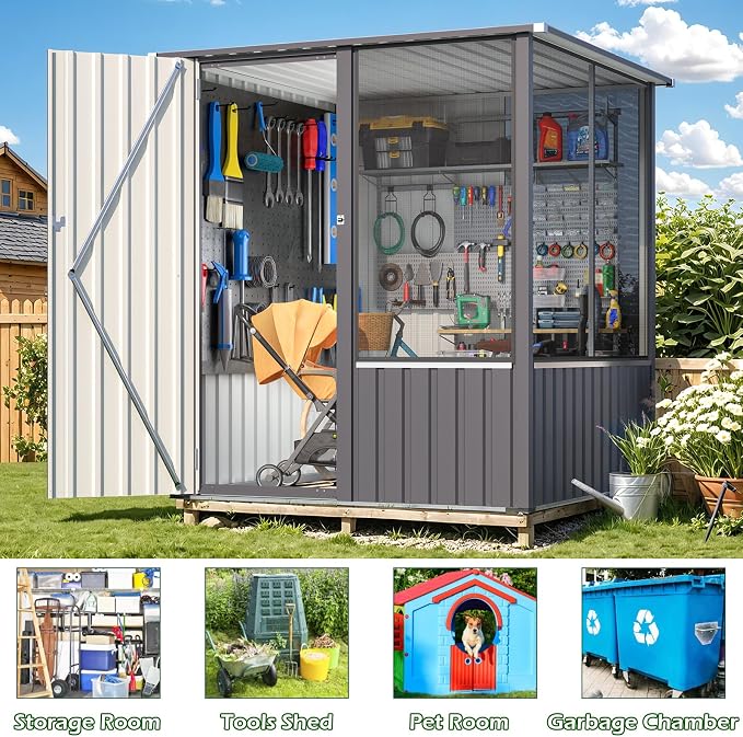 AECOJOY 5 x 5 FT Outdoor Large Bird Cage, Parrot Cage - Image 4