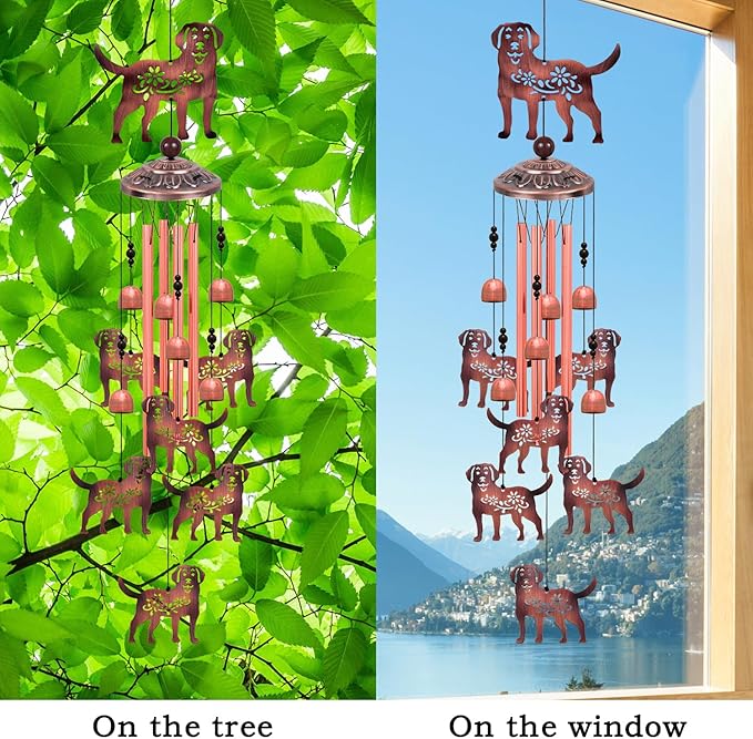 Outdoor Dog Wind Chimes, Gifts for Mom & Grandma & Woman & Family & Neighbor - Image 6