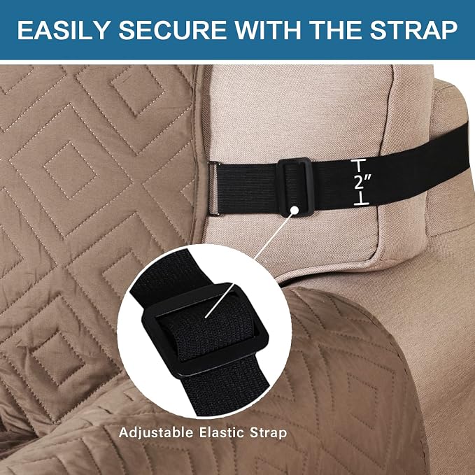H.VERSAILTEX Reversible Loveseat Cover Furniture Protector Anti-Slip Water - Image 4