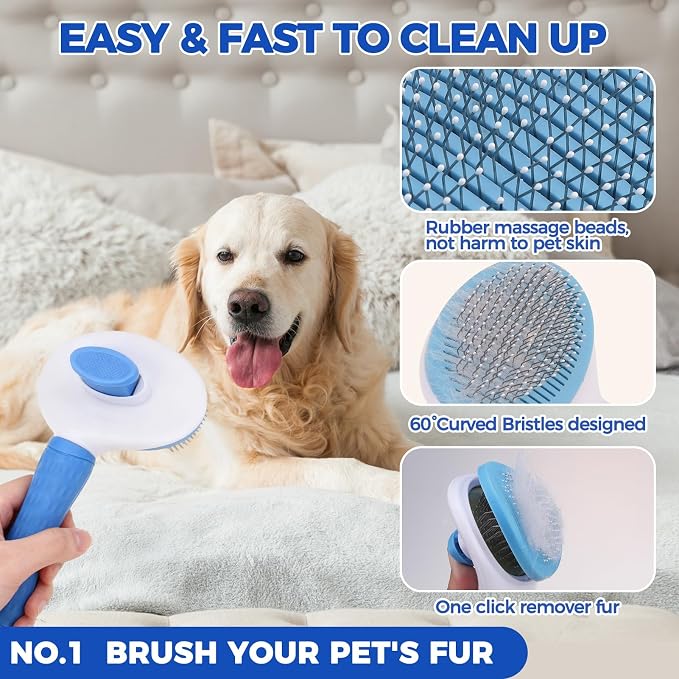 PAWCHIE Bath Grooming Kit for Pets, Washing Gloves, Bath Brush and Adjustable - Image 2