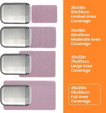 Jumbo Cat Litter Mat, 46x26 Inches Double Layer Honeycomb Litter Trapping Mat - Image 9