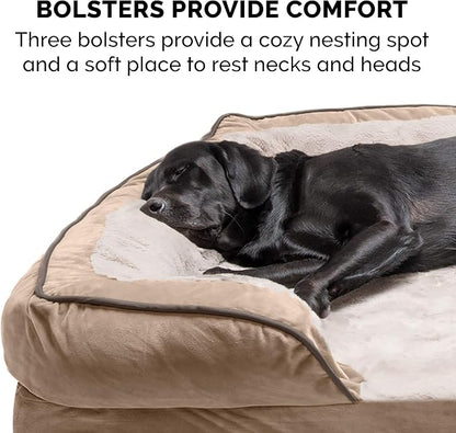Furhaven Memory Foam Dog Bed for Medium/Small Dogs w/ Removable Bolsters & - Image 10