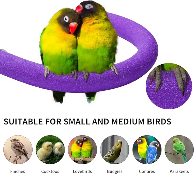 U Shape Parrot Perch Stand Toy Bird Platform Sand Paw Grinding Clean Stick - Image 4