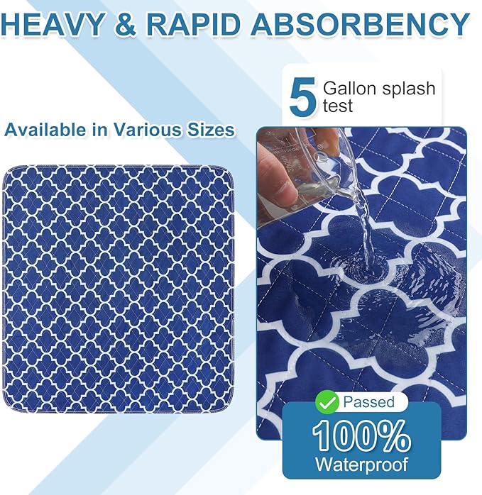 OUTCREATOR® Washable Bed Pads 34" x 36", Incontinence Mattress Protector - Image 2