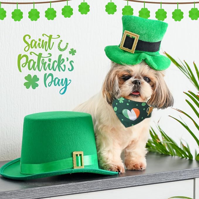 Chunful 50 Pcs St. Patrick's Day Dog Bandanas Bulk - Image 7