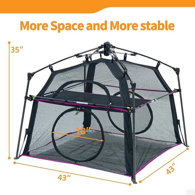 Extra Large Catio Outdoor Cat Enclosure 2-Tier Cat Tent - Image 4