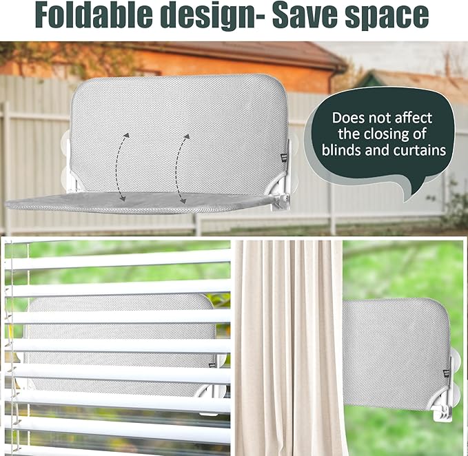 Sunhoo Cat Window Hammock Perch Cordless Perches Window Sill Seat Bed Foldable - Image 2