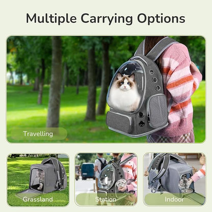 Cat Backpack Carrier for Large Cats, Expandable Cat Bubble Backpack, Dog - Image 7