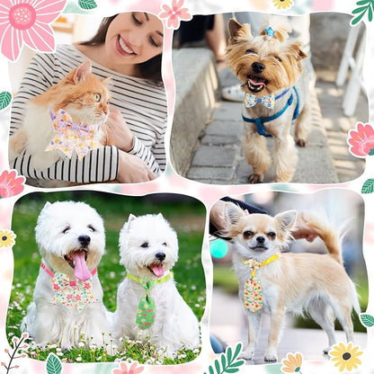 Reginary 100 Pieces Dog Bow Tie Collar Set Include 40 Dog Neckties, and 30 - Image 5