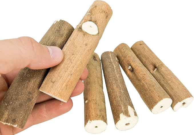Bonka Bird Toys 1211 Pk6 Natural Bark Sola Sticks, 1.25" Diameter, Soft Chew - Image 2