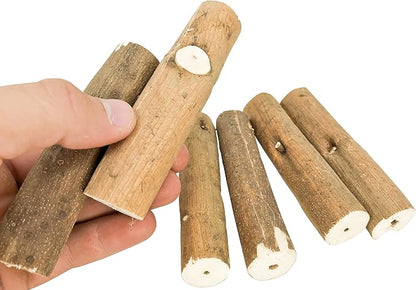 Bonka Bird Toys 1211 Pk6 Natural Bark Sola Sticks, 1.25" Diameter, Soft Chew - Image 2