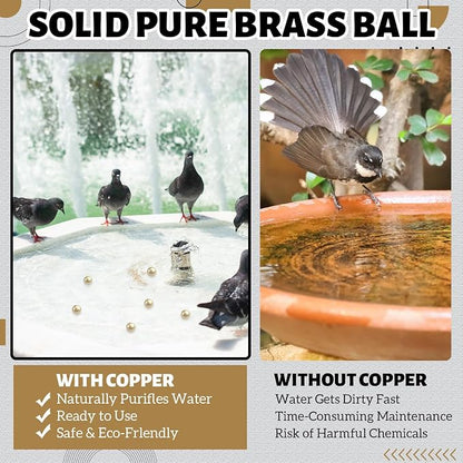 4 Pcs Bird Bath Copper Disk Balls, Spherical Design Purity Disk - Image 5