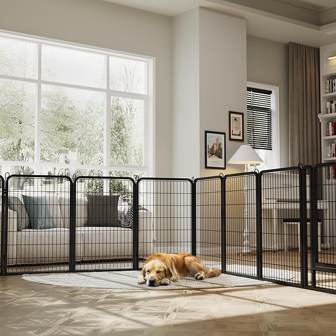Yaheetech Dog Playpen Outdoor, 40 inch 24 Panels Dog Pen Indoor Heavy Duty - Image 3