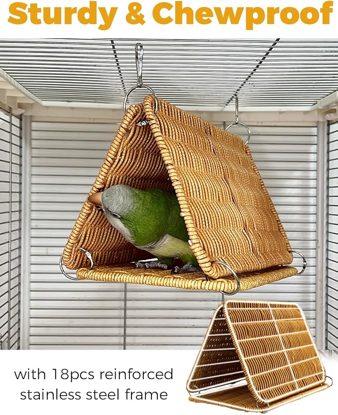 Chewproof Steel Frame Cockatiel Bird Nest - Image 2