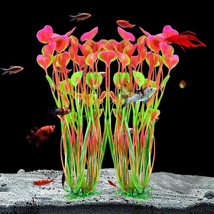 AQUANEAT Artificial Fish Tank Plants, Plastic Aquarium Accessories Large - Image 4
