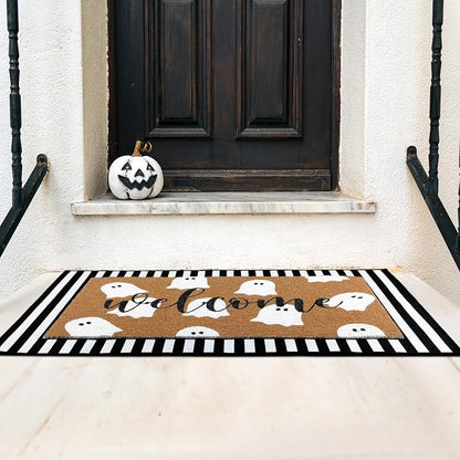 Tinideya 2 Pcs Door Mat Welcome Non Slip Coir Mats Floor Layering Doormats - Image 5