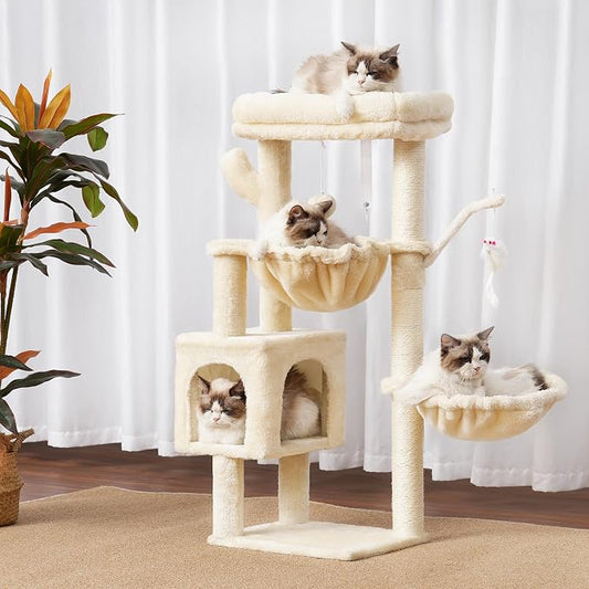 Heybly Cat Tree, 39.4 Inches Tower Condo - Image 2