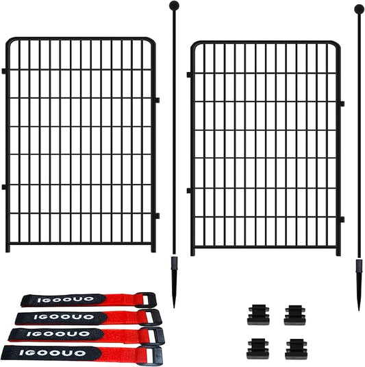 Dog Playpen Outdoor for Medium/Large Dogs 36'' High, 2 Add-On Heavy Duty Dog by IGOOUO