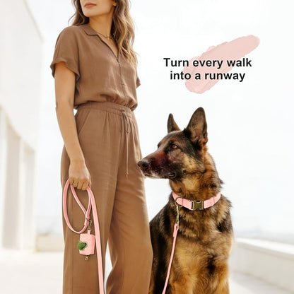 Didog Soft PU Leather Dog Collar, Stylish Quick Released Dog Collars - Image 4