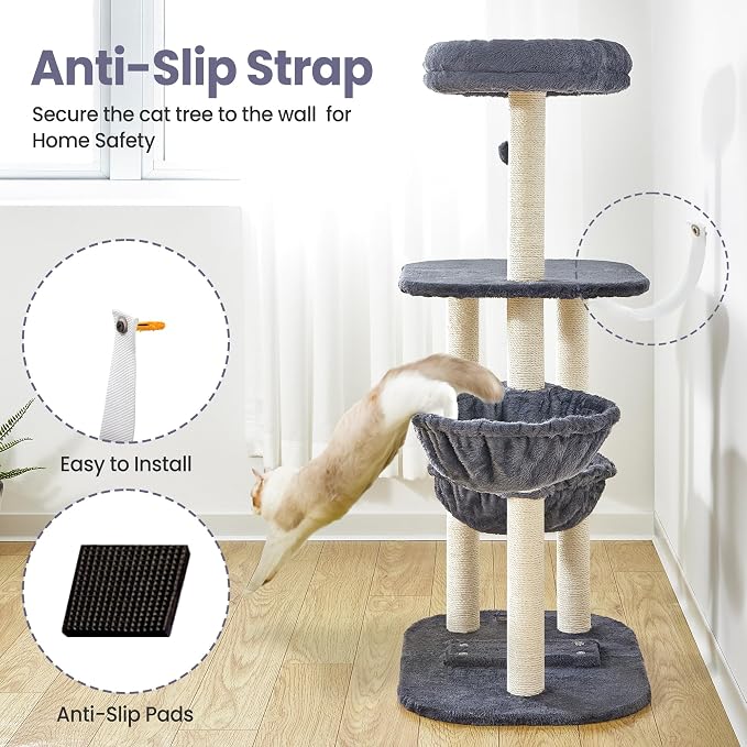 Small Cat Tree Tower with Lots of Scratching Posts - Image 8