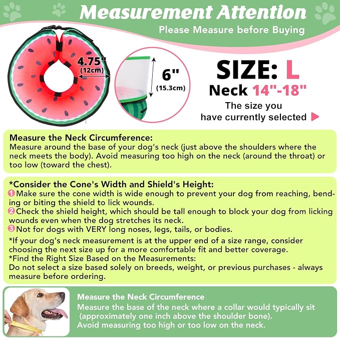 Inflatable Dog Cone with Anti-Licking Clear Shield, Protective Dog Donut Collar - Image 3