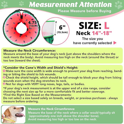 Inflatable Dog Cone with Anti-Licking Clear Shield, Protective Dog Donut Collar - Image 3