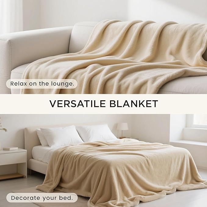 gogobunny Waterproof Bed Blanket, Reversible Sherpa Fleece Throw Blanket - Image 7