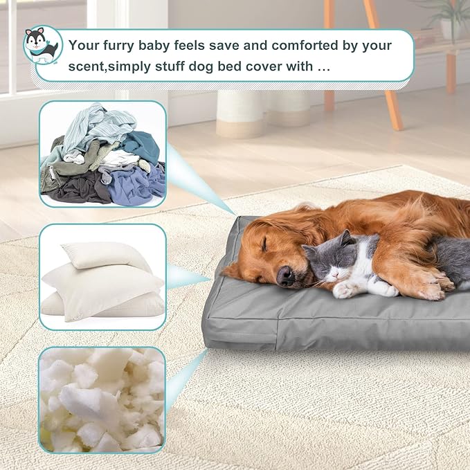 Explore Land Waterproof Dog Bed Cover Canvas Washable Dog Crate Pad Replacement - Image 6