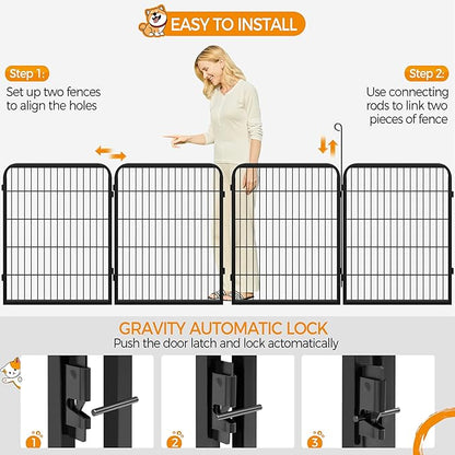 Yaheetech Dog Playpen Outdoor, 32 inch 24 Panels Dog Pen Indoor Heavy Duty - Image 6