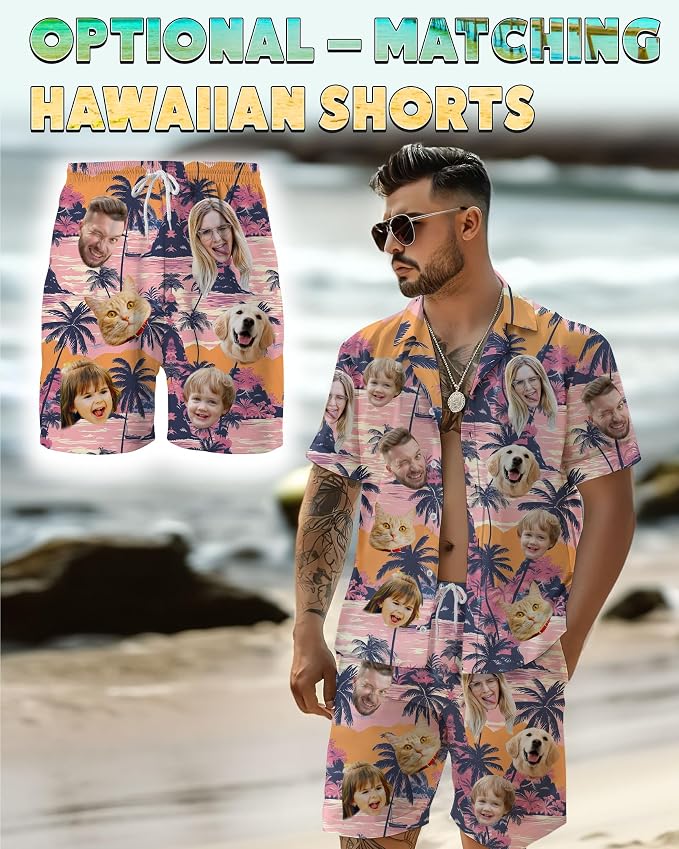 Custom Hawaiian Shirt with Face Photo Picture - Image 7