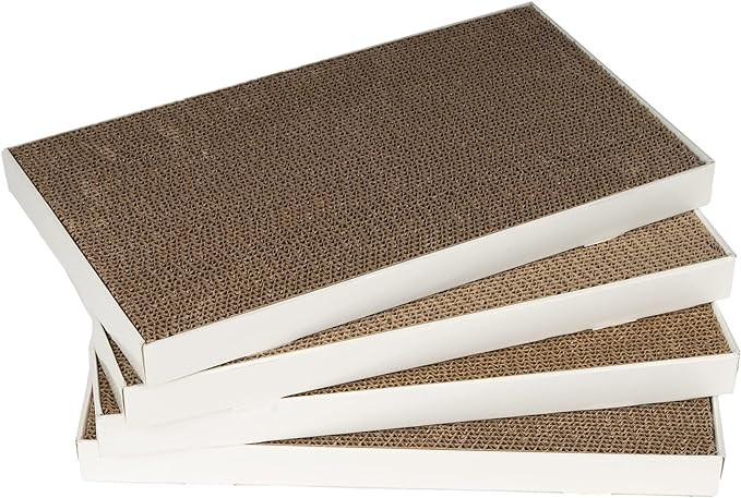 Amazon Basics Corrugated Cardboard Cat Scratcher, Scratching Board, Reversible by AmazonBasics