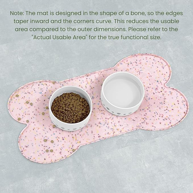 Dog Food Mat Anti-Slip Silicone Dog Bowl Mat Thicker Pet Placemat Waterproof - Image 4