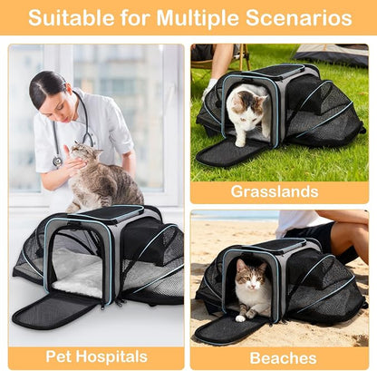 Expandable Pet Carrier, Airline Approved Soft-Sided Cat Dog Travel Bag - Image 7