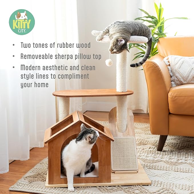 Kitty City Wooden Cat Tower - Image 2