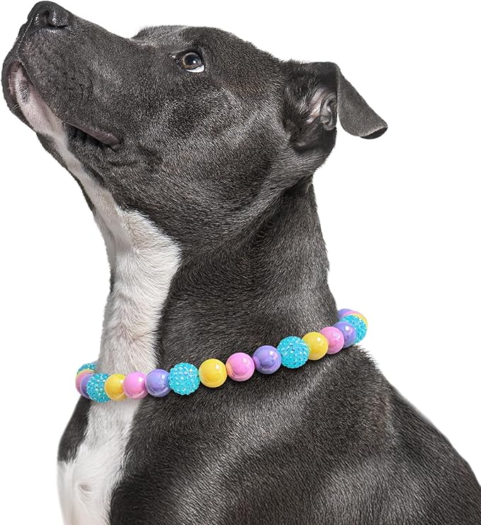 Beaded Dog Necklace Collar, Adjustable Jewelry-Inspired Design by JOGIA