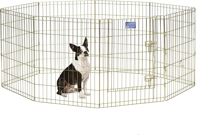 MidWest Homes for Pets Folding Metal Puppy / Dog Exercise Pen, Indoor/Outdoor by MidWestHomesForPets