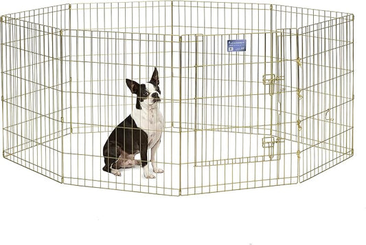 MidWest Homes for Pets Folding Metal Puppy / Dog Exercise Pen, Indoor/Outdoor by MidWestHomesForPets