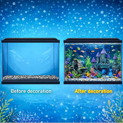 13 Pieces Aquarium Decorations Kit, Fish Tank Decorations Set Small Resin - Image 4