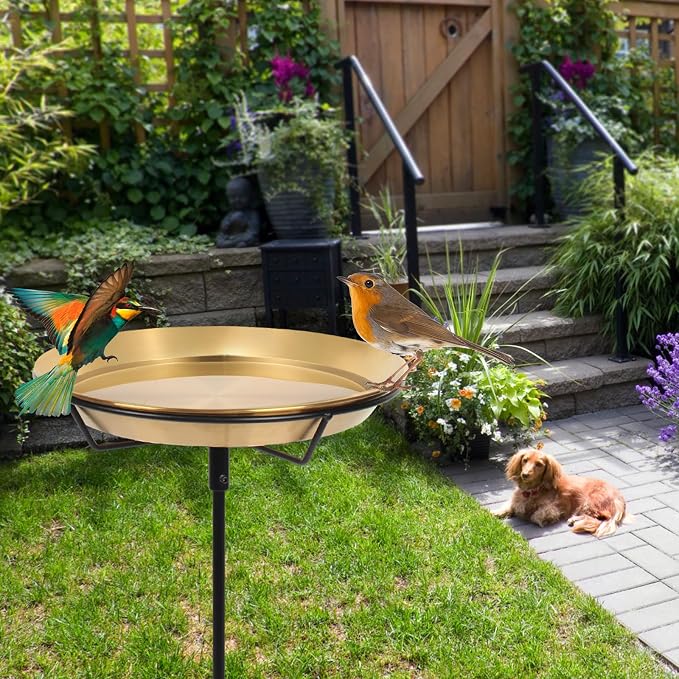 Standing Bird Bath Bird Feeder Bowl - Image 5