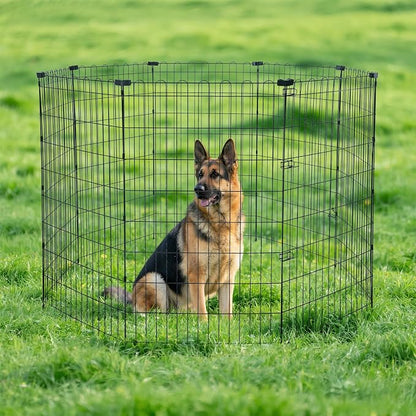 Amazon Basics Foldable Octagonal Metal Exercise Dog Playpen, Indoor/Outdoor - Image 7