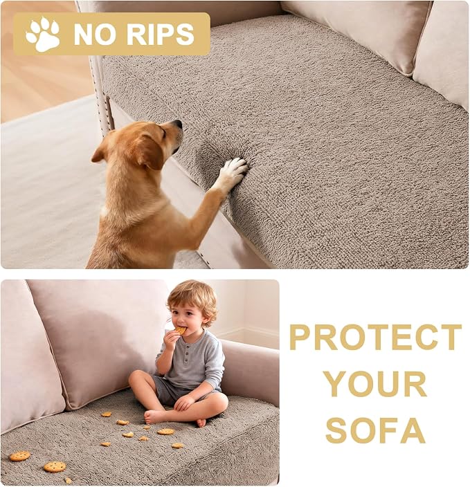 H.VERSAILTEX Non Slip Pet Couch Cover Chenille Dog Bed Protector Thick Soft - Image 8